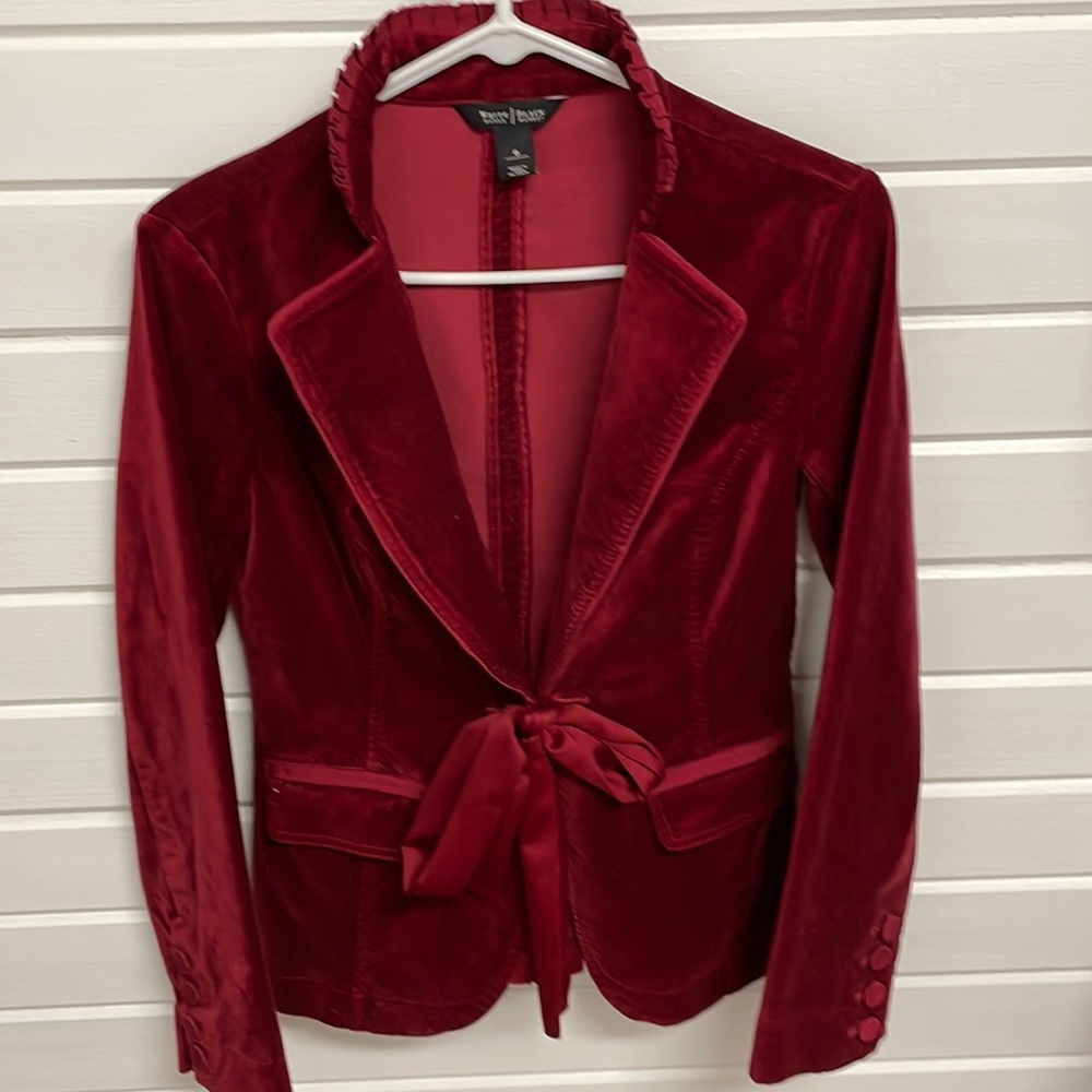 Velvet red WHBM blazer